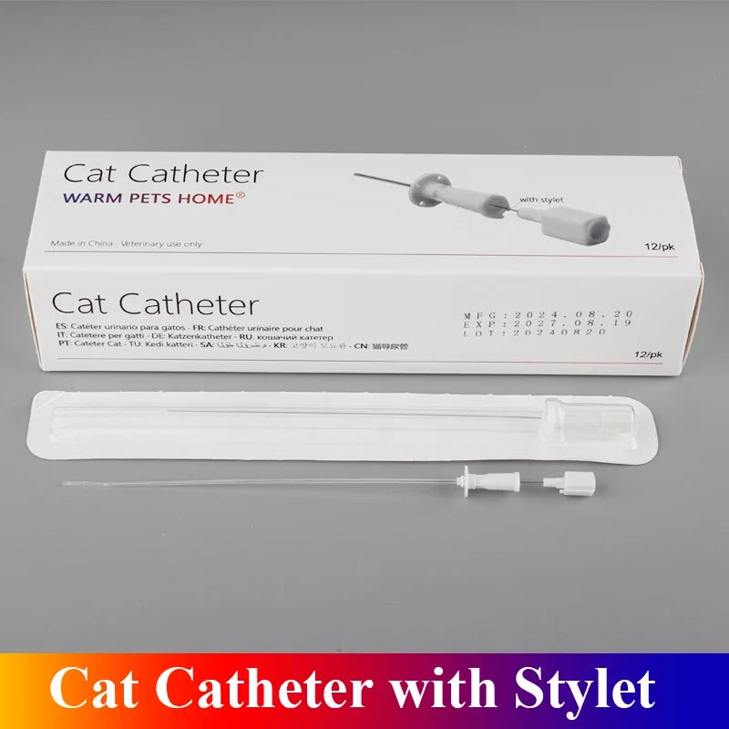 12pcs/48pcs/72pcs Cat Urinary Catheter With - MyPetDollar.com