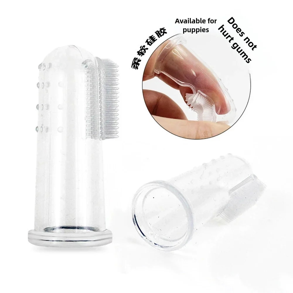 Pet Silicone Finger Cots Toothbrush Cats - MyPetDollar.com