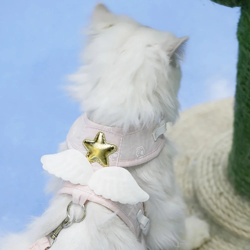 Angel Wing Cat Harness and Leash Set, Cute - MyPetDollar.com