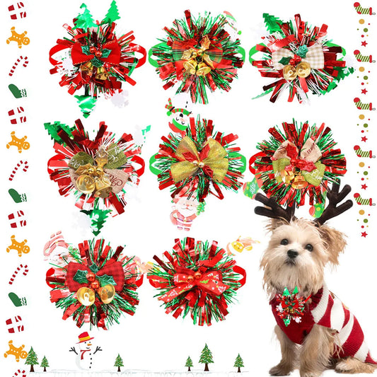 New 50pcs Christmas Dog Bowties Pet Grooming - MyPetDollar.com