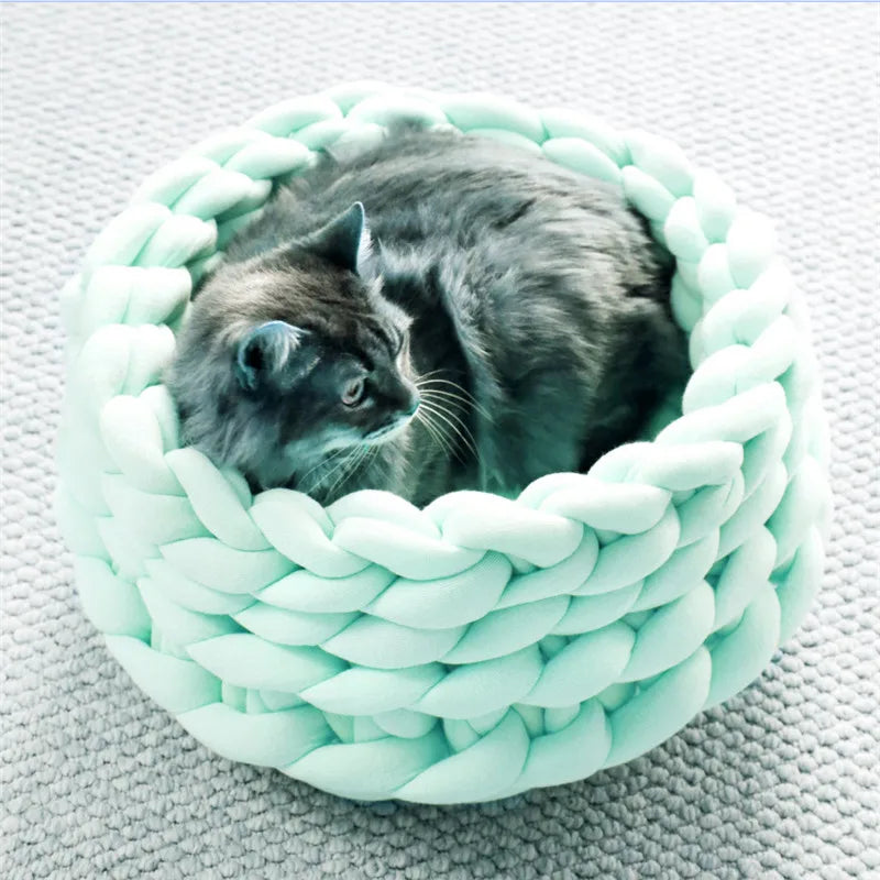 Handmade Knit Warm Soft Dog Cat Bed Mats Pet - MyPetDollar.com