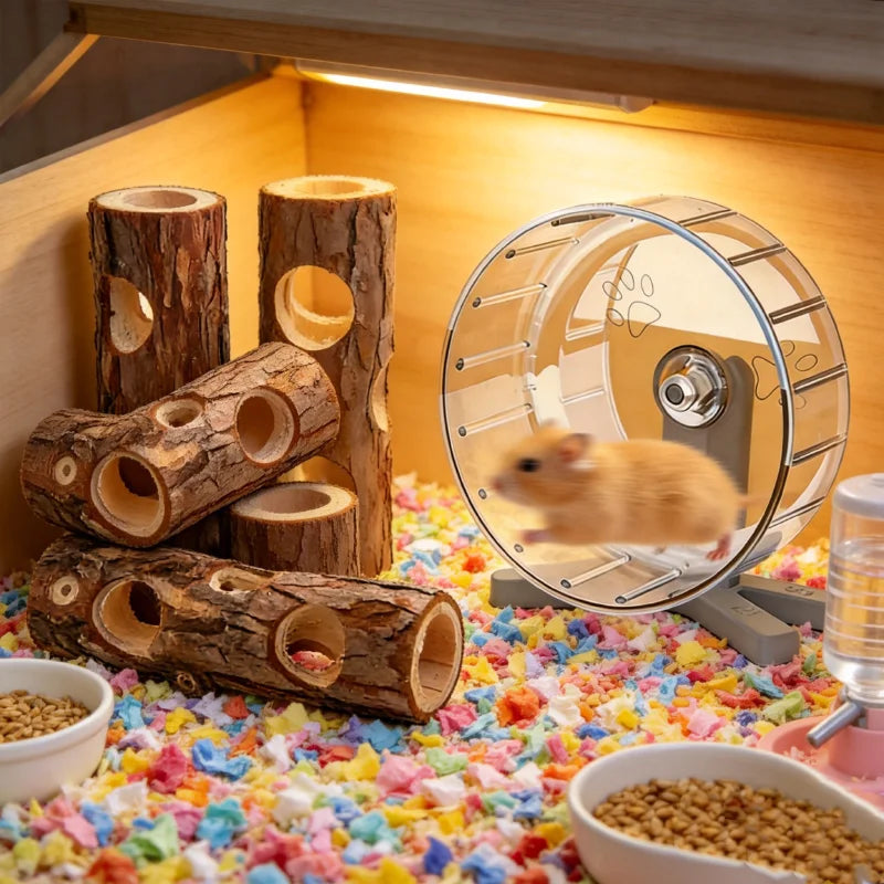 Wooden Hamster Tree Hollow Toy Fir Stump - MyPetDollar.com