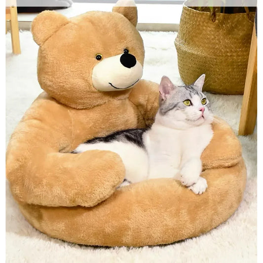 Cute Bear Sofa, Semi-Enclosed Pet Dog Bed - MyPetDollar.com