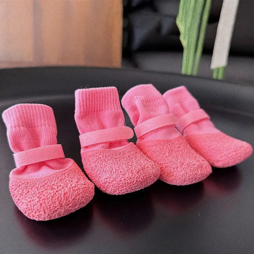 4Pcs/Set Portable Anti-slip Dog Shoes - MyPetDollar.com