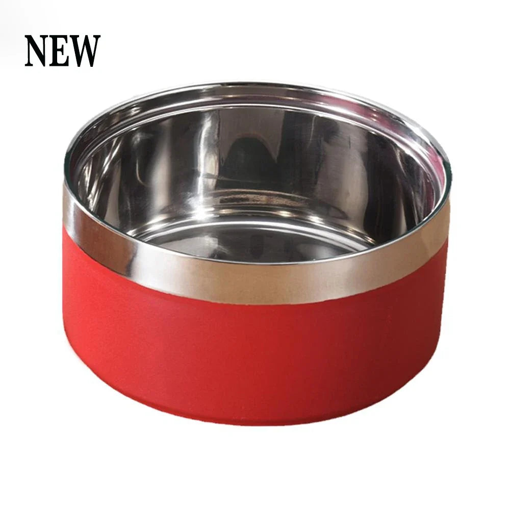 Custom Stainless Steel Dog Cat Bowl Double - MyPetDollar.com