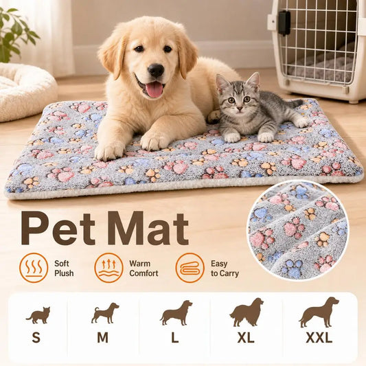 Dog Bed Mat Cat Sleeping Cushion Soft Plush - MyPetDollar.com