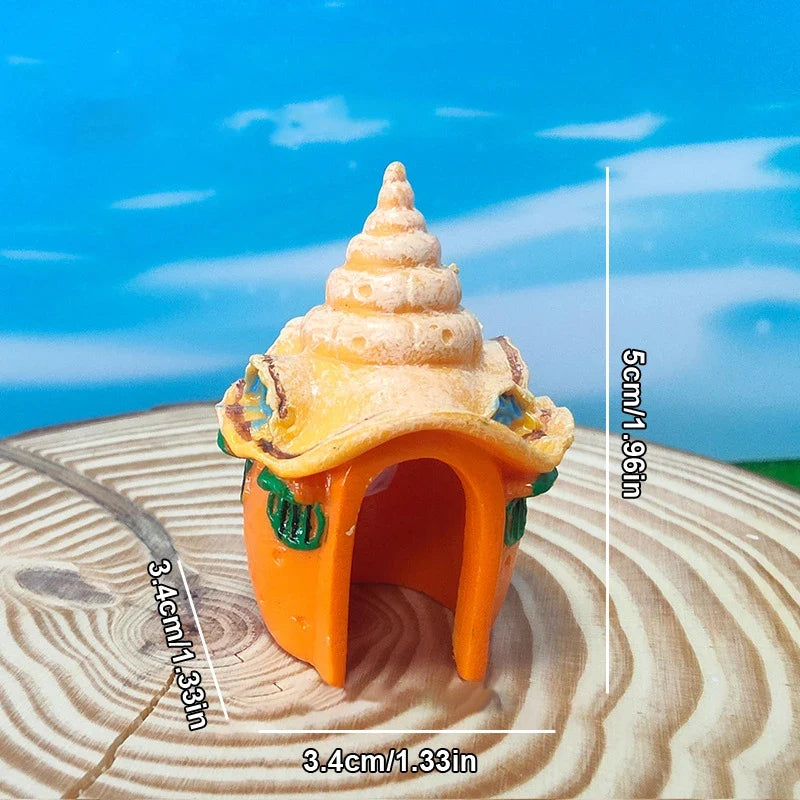 Mushroom Conch House Shelter Aquarium Landscaping Decoration – 5 Colors