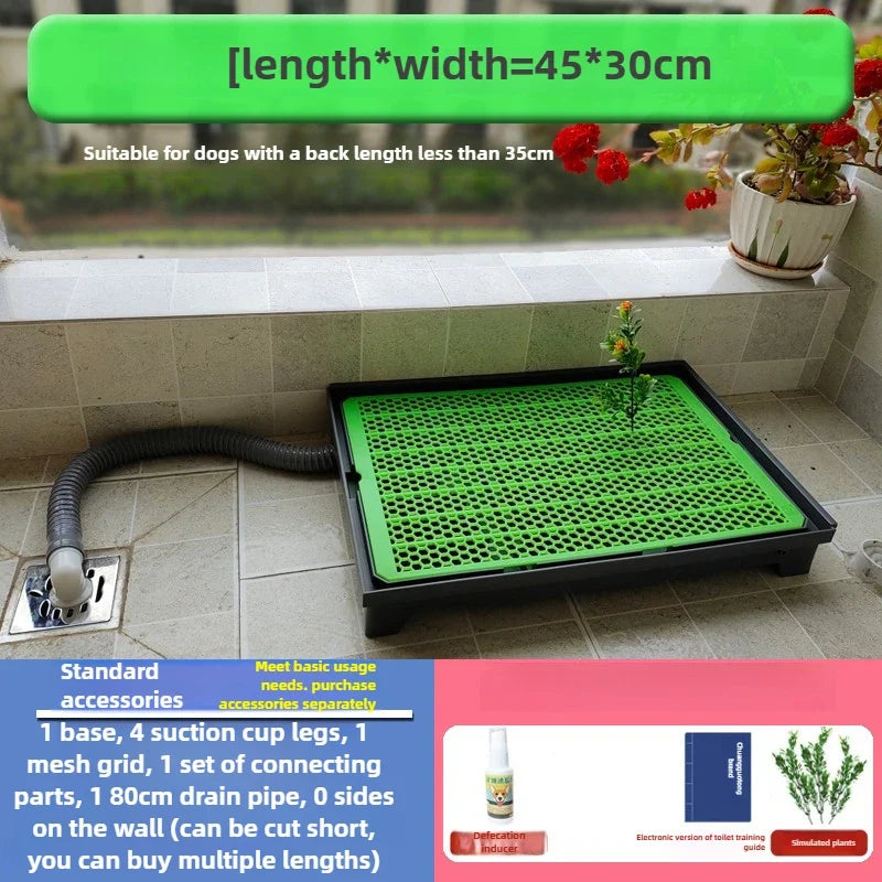 Pet Toilet with Baffle Flushing Water Directly Discharged