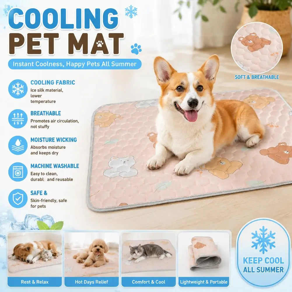 Pet Ice Silk Mat Summer Pad Mat For Dogs - MyPetDollar.com