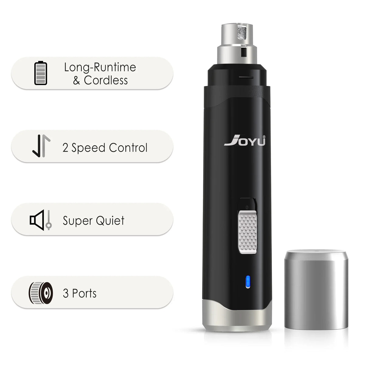 Rechargeable 2-Speed Dog Nail Grinder – 6 Colors