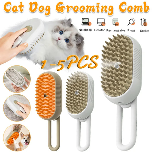 1-5pcs Cat Steam Brush USB Electric Water - MyPetDollar.com