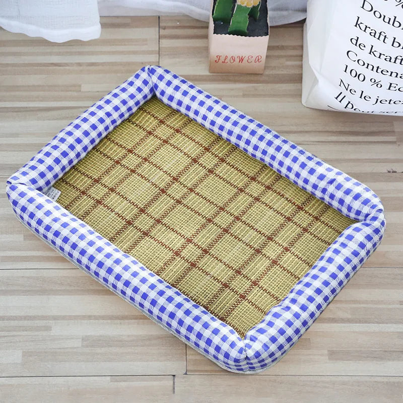 Summer Cooling Ice Nest Rattan Pet Bed Dog - MyPetDollar.com