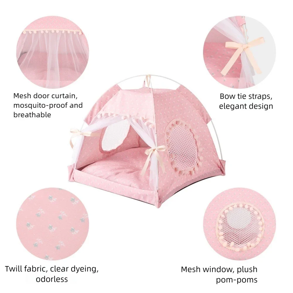 Ventilate Foldable Princess Cat Bed - MyPetDollar.com