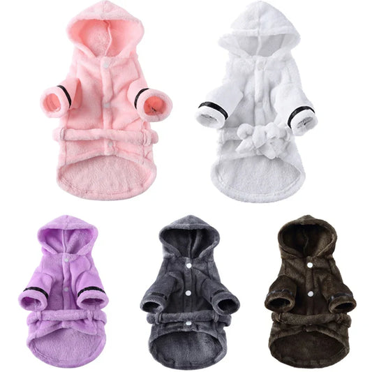 Pet Dog Towel Pajama with Hood Thickened - MyPetDollar.com