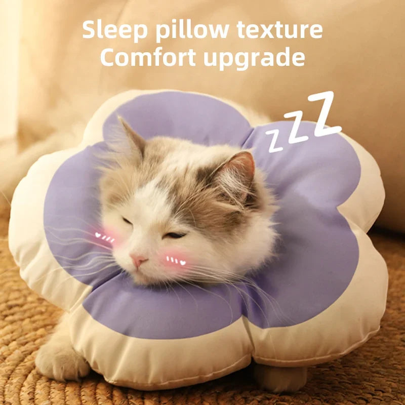 HOOPRT Cat Flower Elizabeth Cotton Neck Pet - MyPetDollar.com