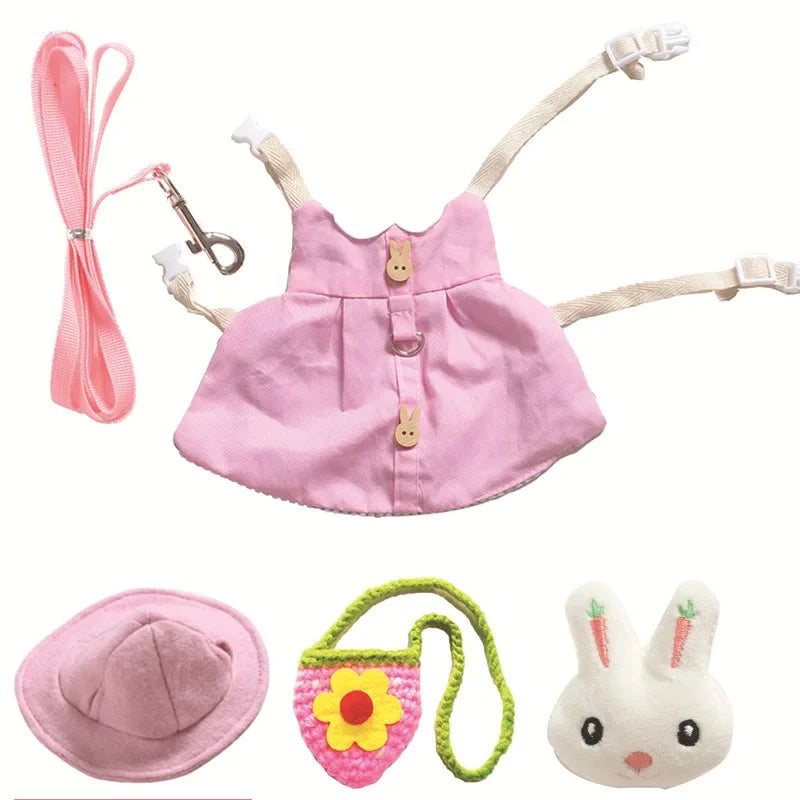 Cute Small Animals Harness Lead Set Print Dresses – Multiple Sizes & Colors