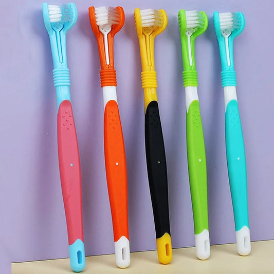 Dog Toothbrush Three Sided Pet Toothbrush - MyPetDollar.com