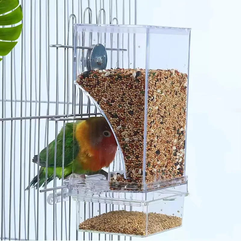 Parrot Feeder Anti-Spill Transparent Bird - MyPetDollar.com