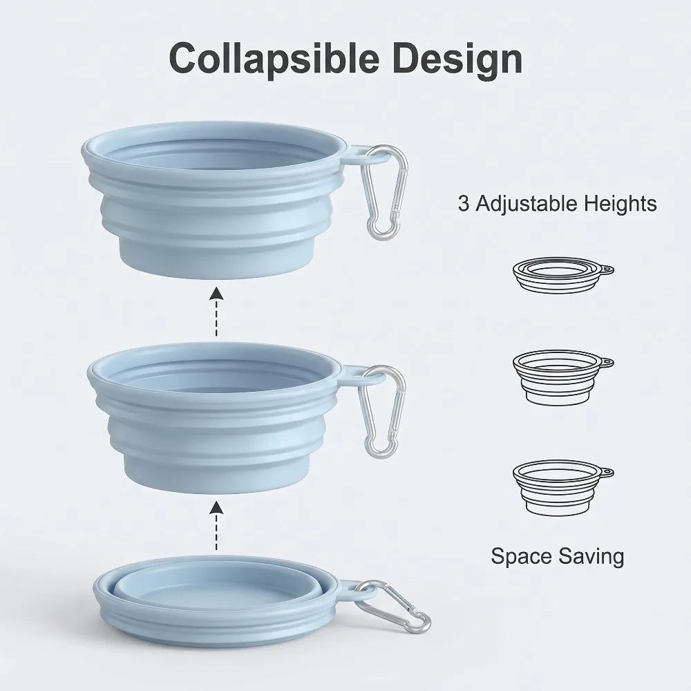 350ml/1000ml Collapsible Dog Bowl Outdoor - MyPetDollar.com