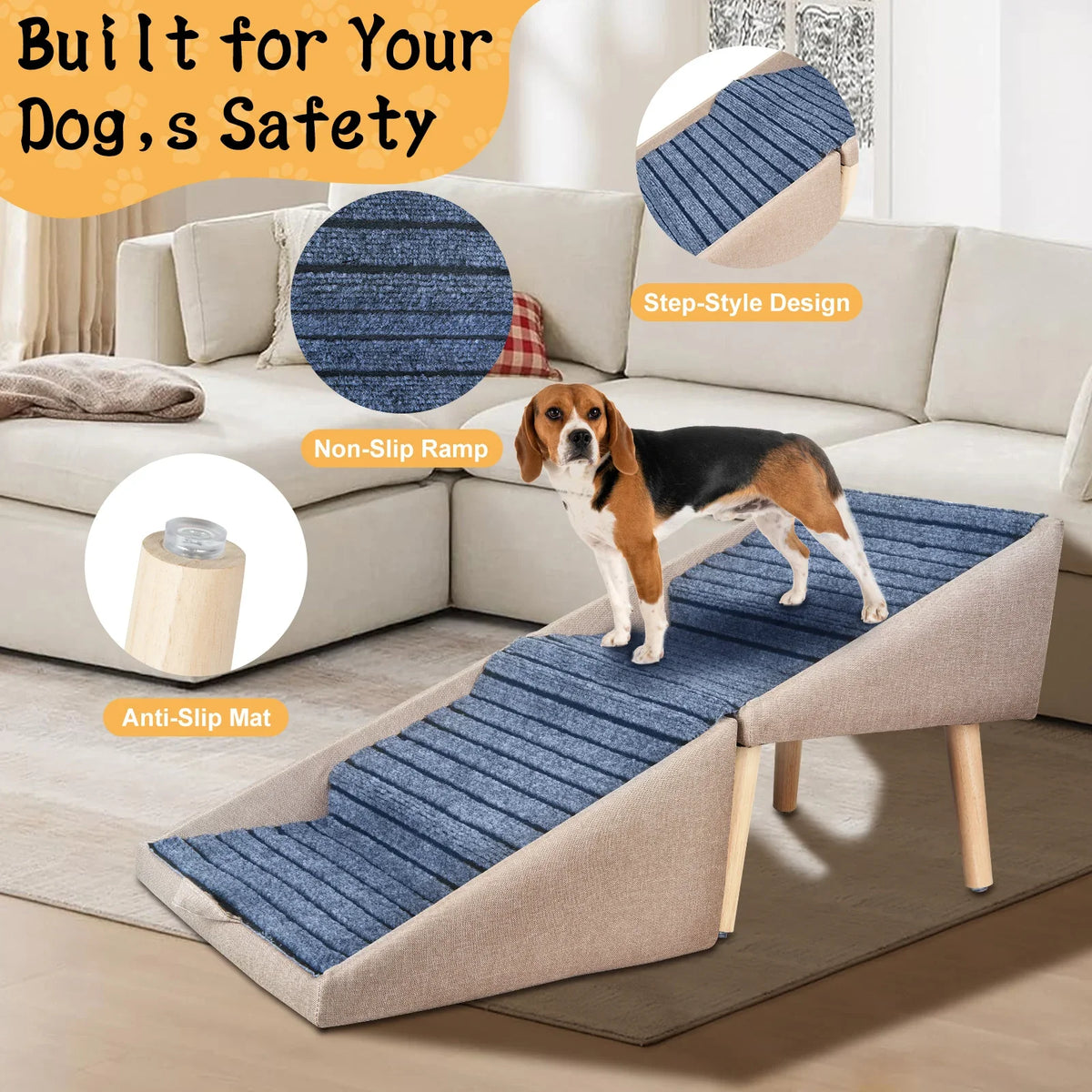 4-Tier Foldable Dog Stairs for Small Medium - MyPetDollar.com