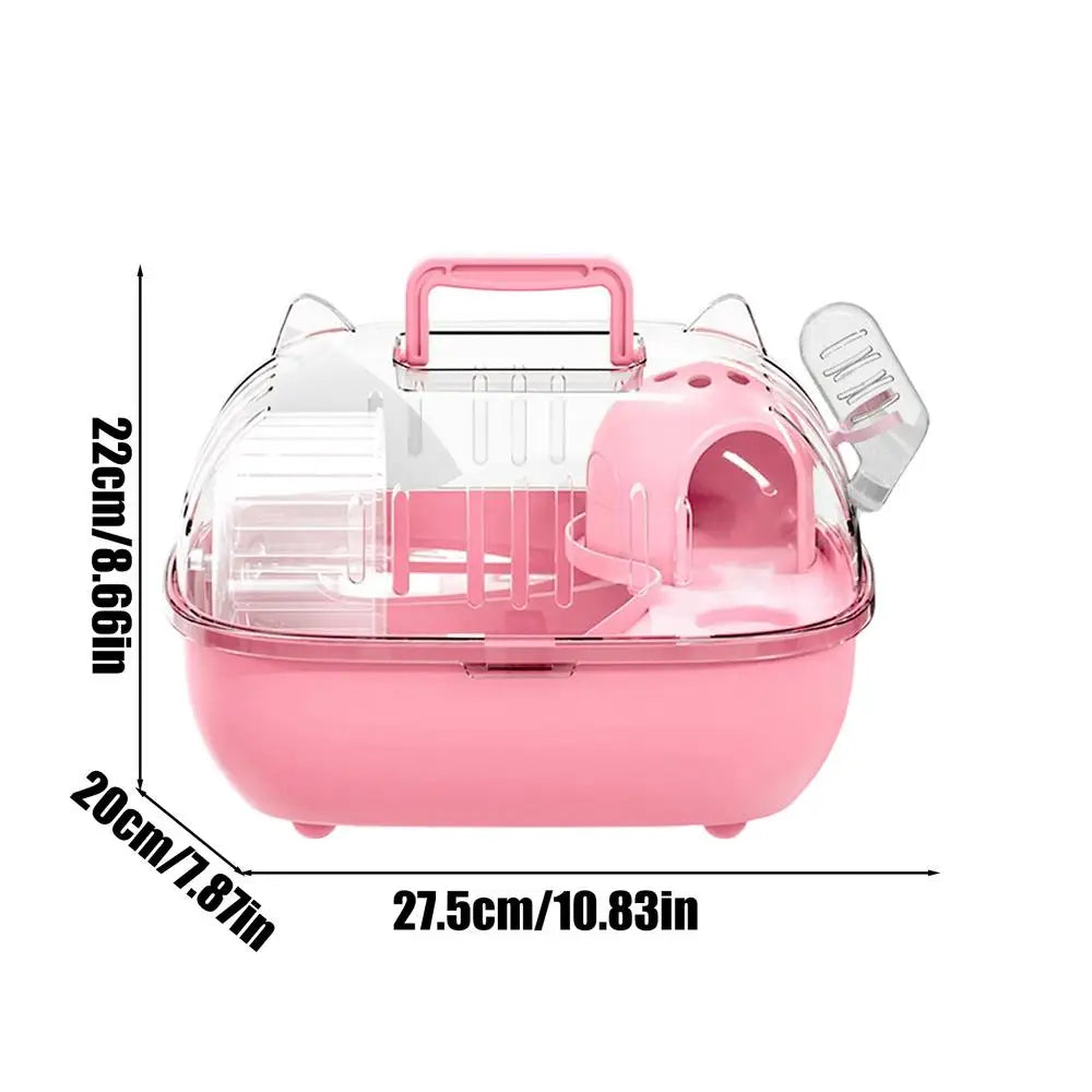 Hamster Travel Carrier Bag Double Layer Clear Cover – 3 Colors