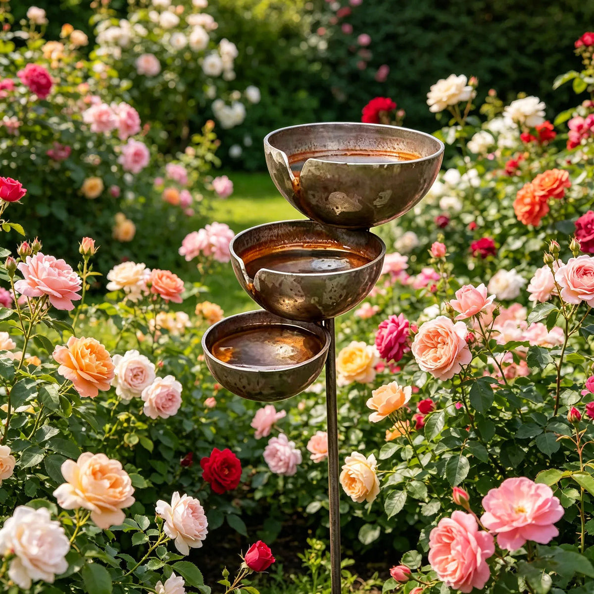 3-Layer Bee Water Station with Metal Stake - MyPetDollar.com