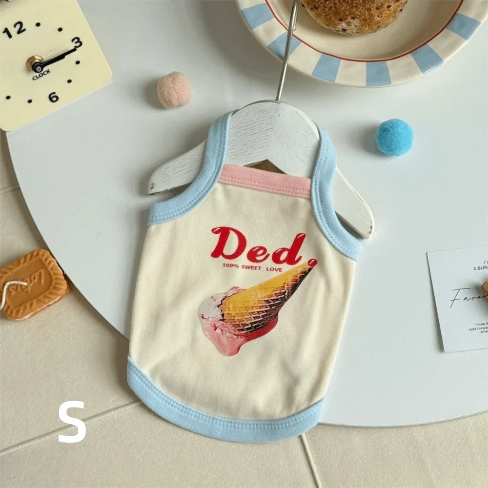 Breathable Cartoon Print Pet Ice Cream Camisole Vest – 8 Colors