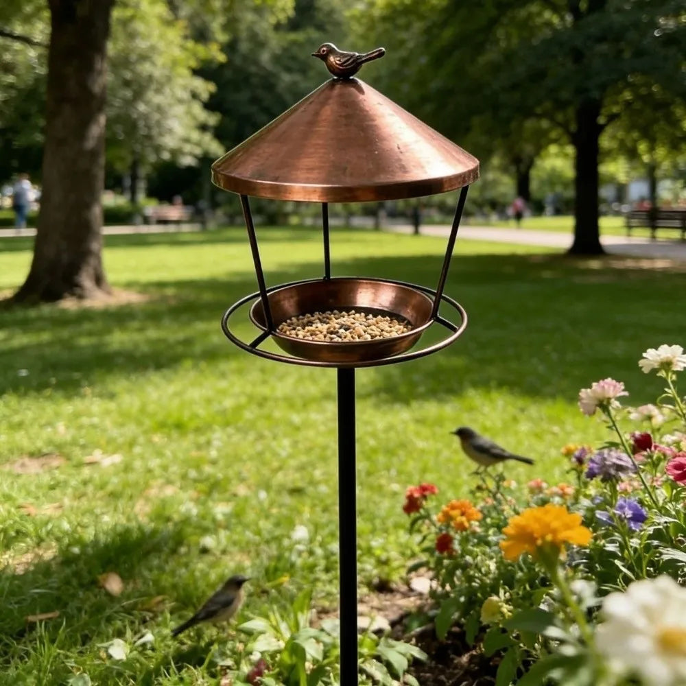 Weatherproof Standing Bird Feeder Spill - MyPetDollar.com