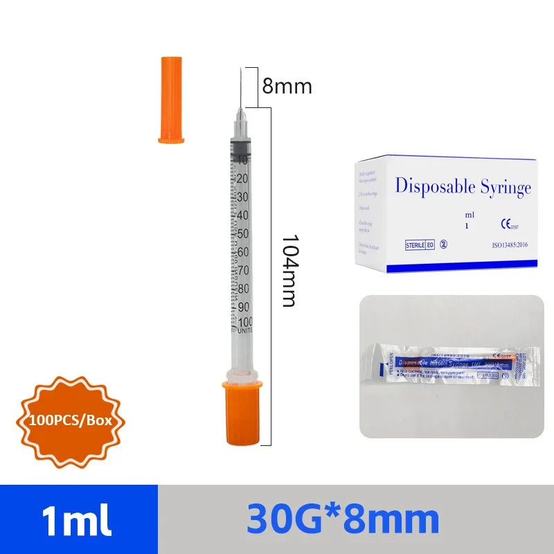 100PCS/Box Multi-Size 1ml Safety Syringe - MyPetDollar.com