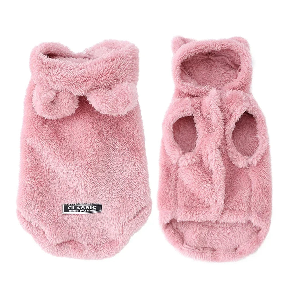 Cute Hooded Dog Cat Clothes Autumn Winter - MyPetDollar.com