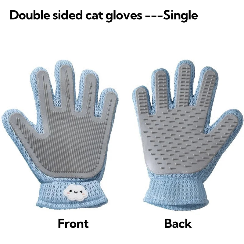 Pet Grooming Double-sided Gloves Cute Cloud Shaped Design – Cat Supplies