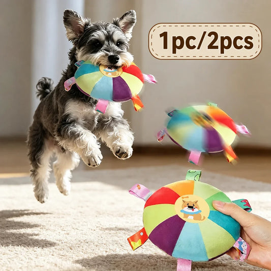 Plush Dog Chew Toy with Bell Interactive Tug - MyPetDollar.com