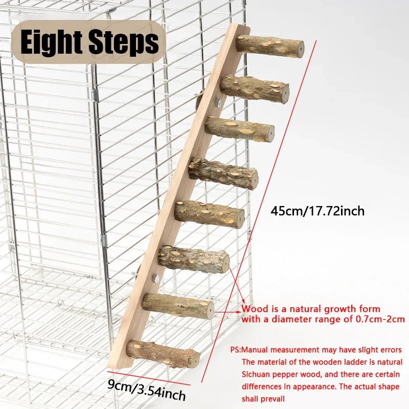 Wood Ladder Pet Interactive Bird Parrot Toy – 5 Colors