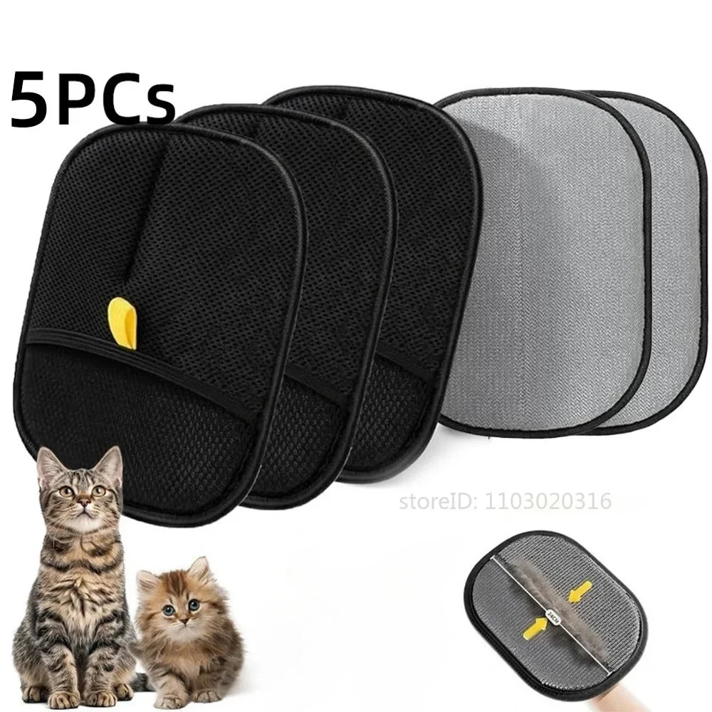 Pet Hair Removal Gloves Double-sided Static Cleaning Grooming – Cat Supplies
