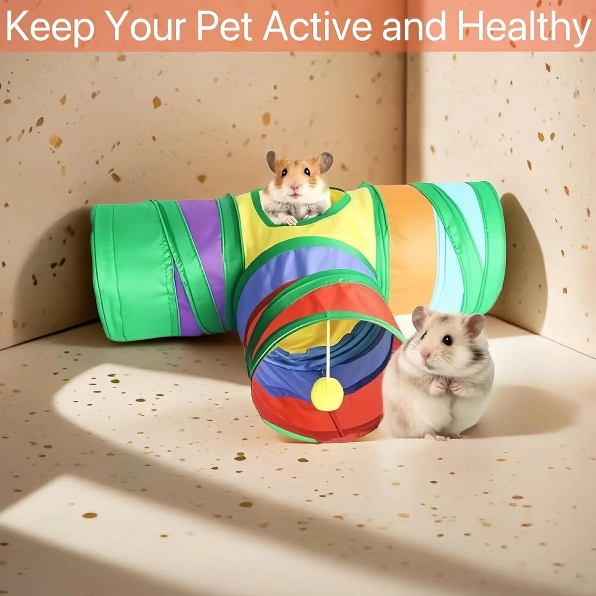 Guinea Pig Tunnel Toys Collapsible Rabbit - MyPetDollar.com