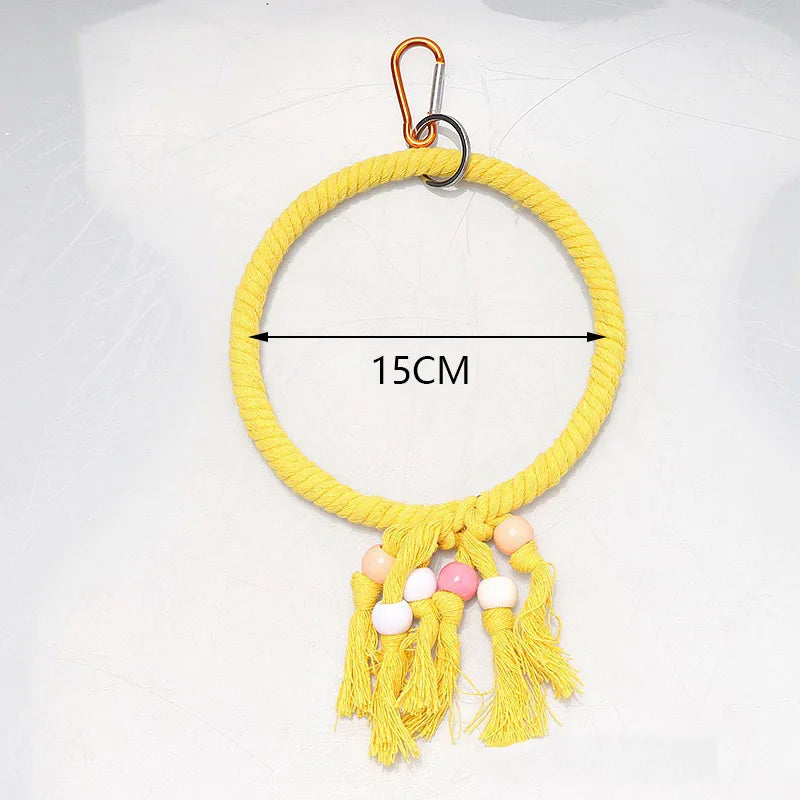 Parrot Cage Swing Toy Round Triangular Iron - MyPetDollar.com