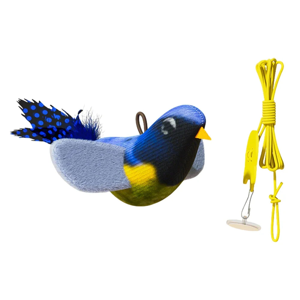 ILMH Indoor Interactive Birds Plaything for Cat Chasing Teasing