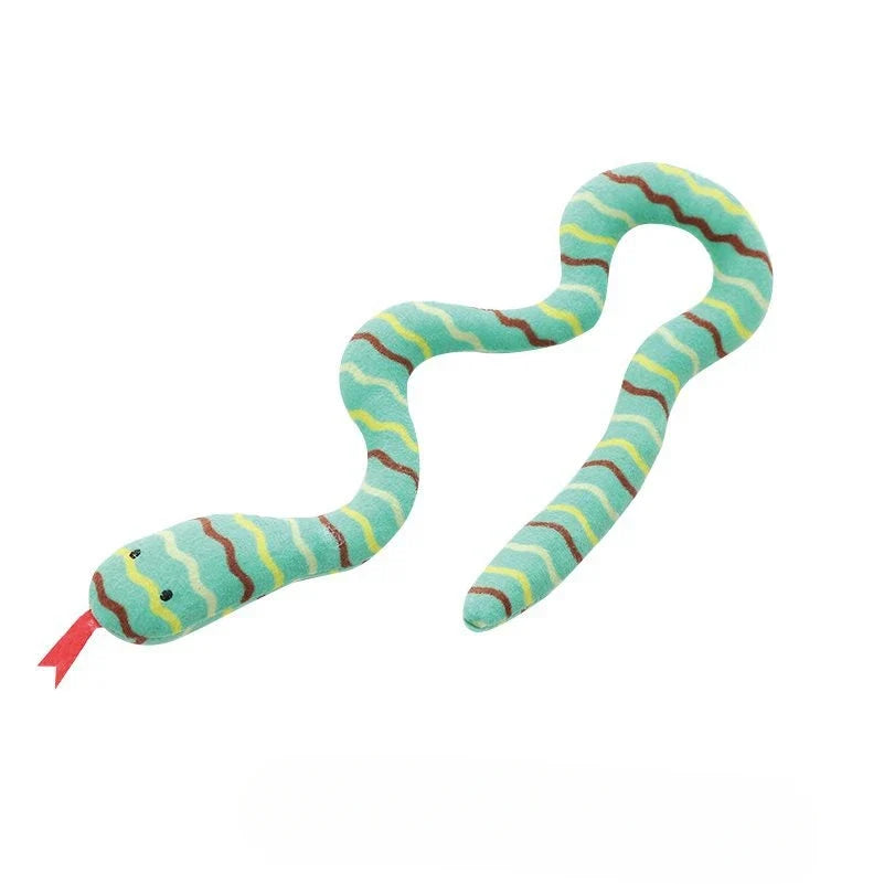 Cat Catnip Toy Interactive Plush Gluttonous Snake Bite