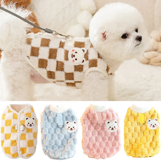 Winter Cat Dog Clothes with Buckle Sweet - MyPetDollar.com