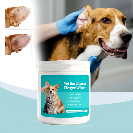 50Pcs Disposable Pet Finger Cleaning Wipes - MyPetDollar.com