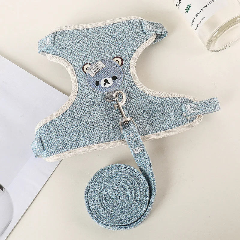 Cartoon Print Cat Rabbit Harness and Leash - MyPetDollar.com