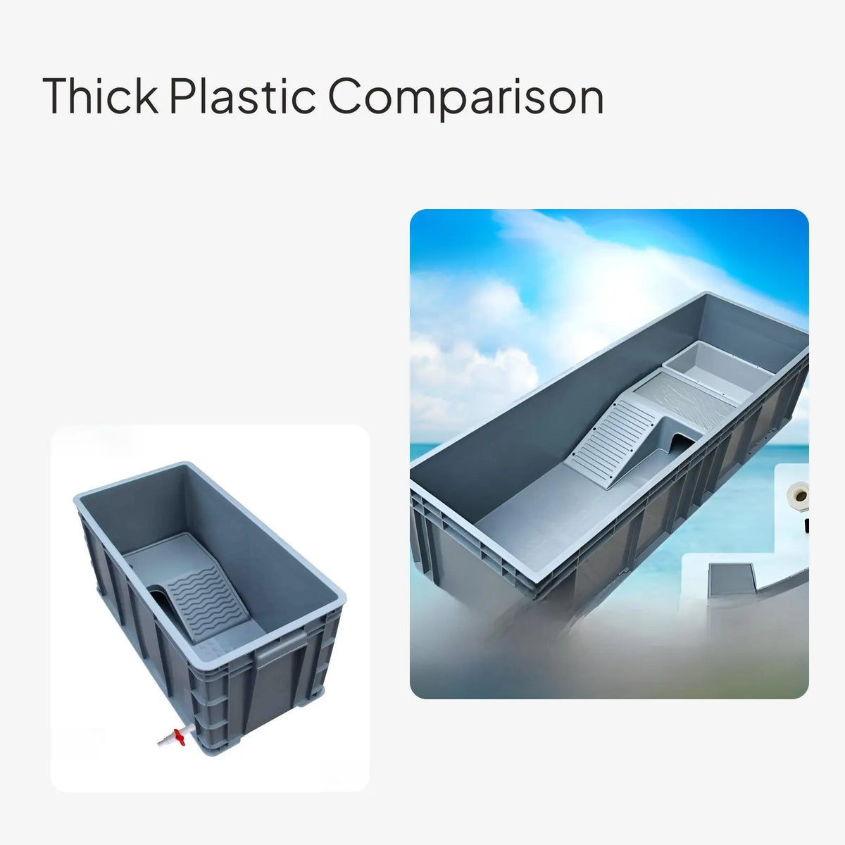 Rectangular Turtle Habitat With Drain Narrow - MyPetDollar.com