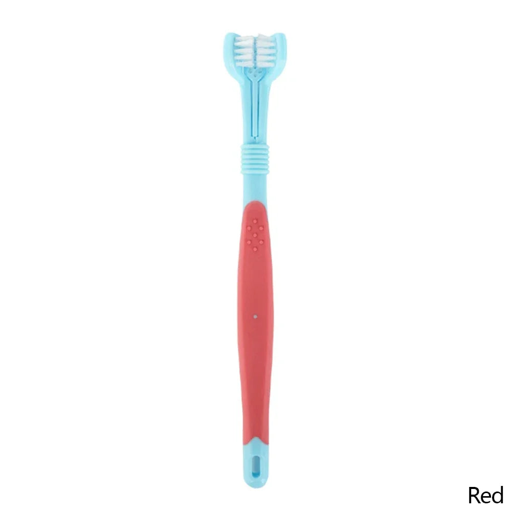 Three Sided Pet Toothbrush Three-head
