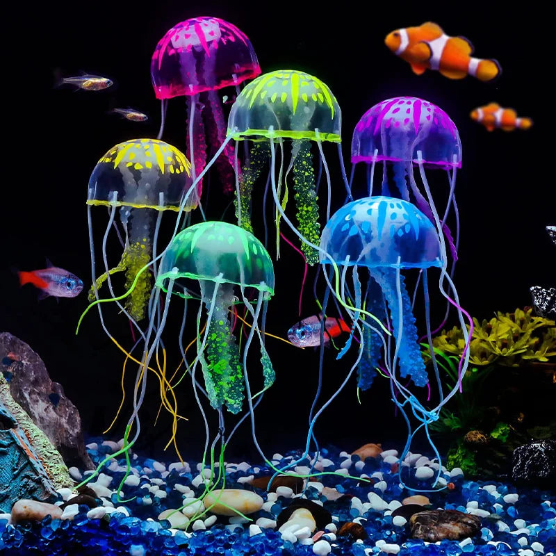 Artificial Swim Luminous Jellyfish Aquarium - MyPetDollar.com