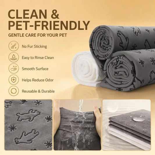 66x43cm Pet Drying Towel Synthetic Deerskin - MyPetDollar.com