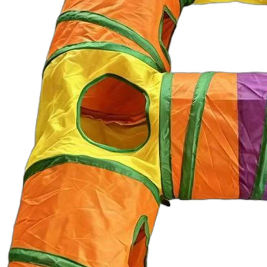 Pet Tunnel Foldable Washable Rainbow - MyPetDollar.com
