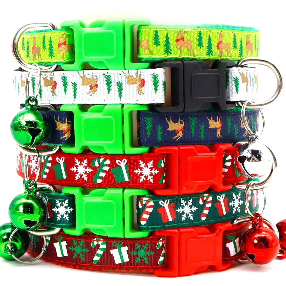 100Pcs Pet Christmas Collars Cats Dogs - MyPetDollar.com