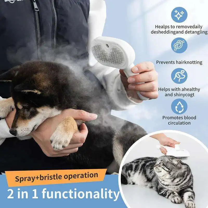 Hot Cat Brush with Steam Dog Spray Pet Steam - MyPetDollar.com