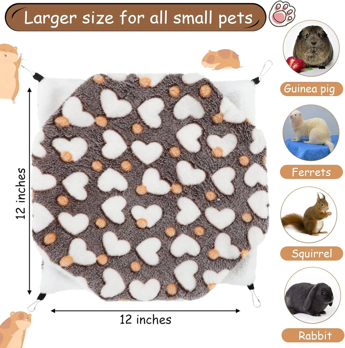 34*34cmGuinea Pig Rat Hammock Guinea Pig - MyPetDollar.com
