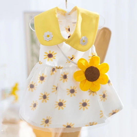 Dog Princess Dress Cute Pet Dog Mesh Dress - MyPetDollar.com